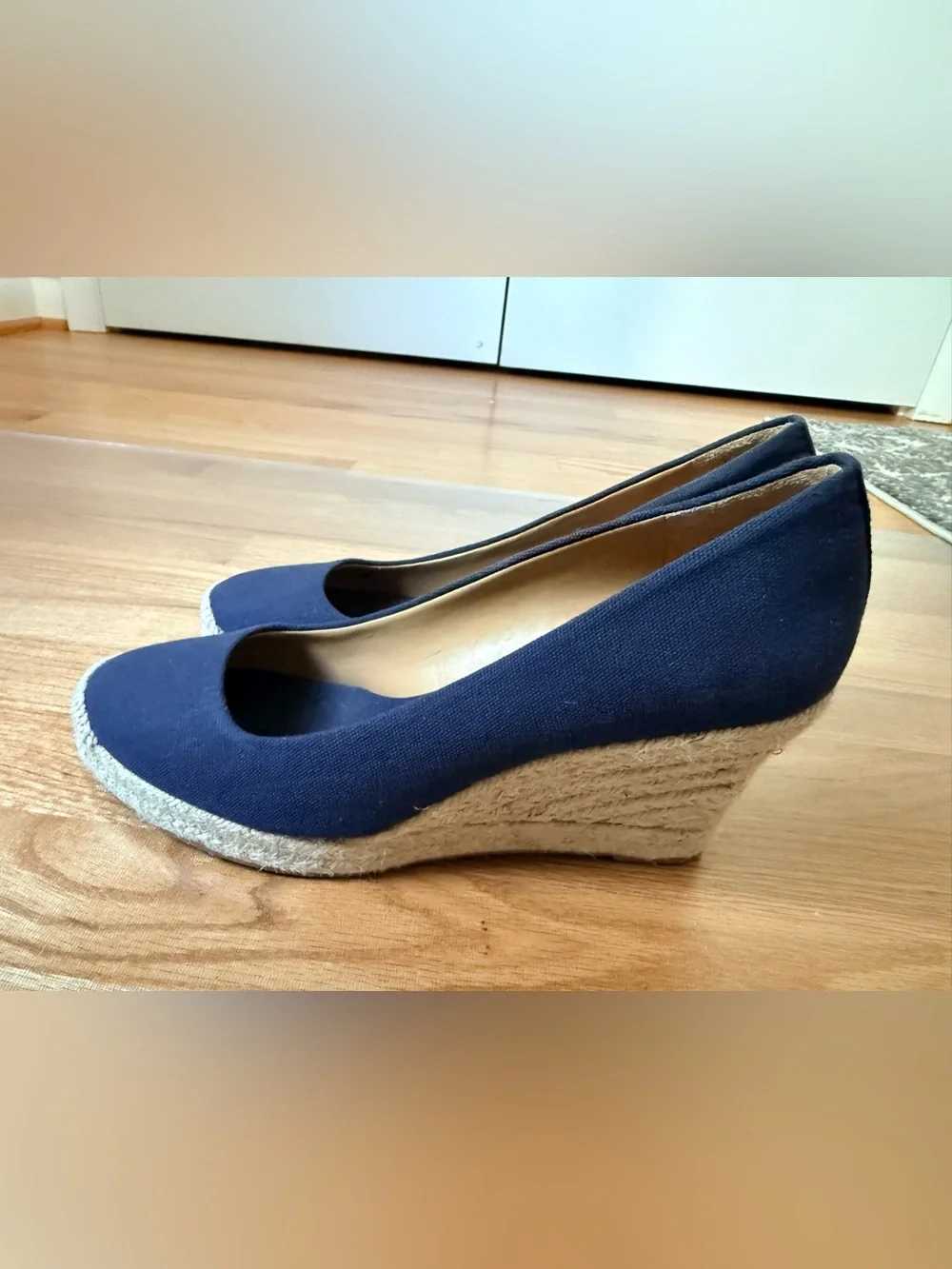 J. Crew Women’s Navy Espadrille Wedge Pumps